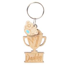 No 1 Daddy Me to You Bear Wooden Key Ring Image Preview